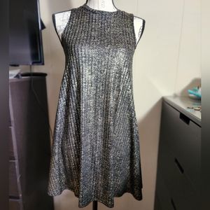 Black and gold swing dress